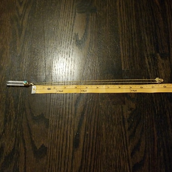 🧡 Quartz & Turquoise Gold Necklace - Picture 7 of 9